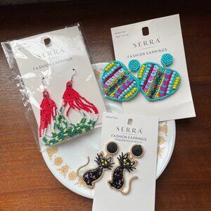 Trio of Serra Dangle Earrings
